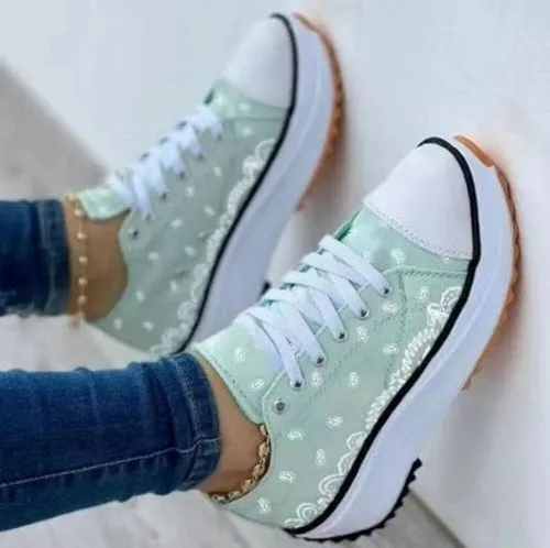 Pattern Canvas Women Sneakers Casual Sport Shoes