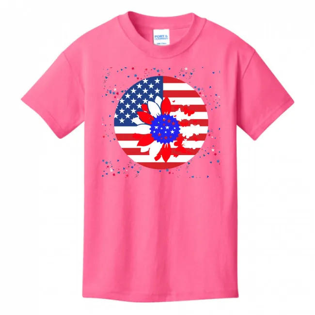 Petal Flag Girl's T-shirt - Ships from The US