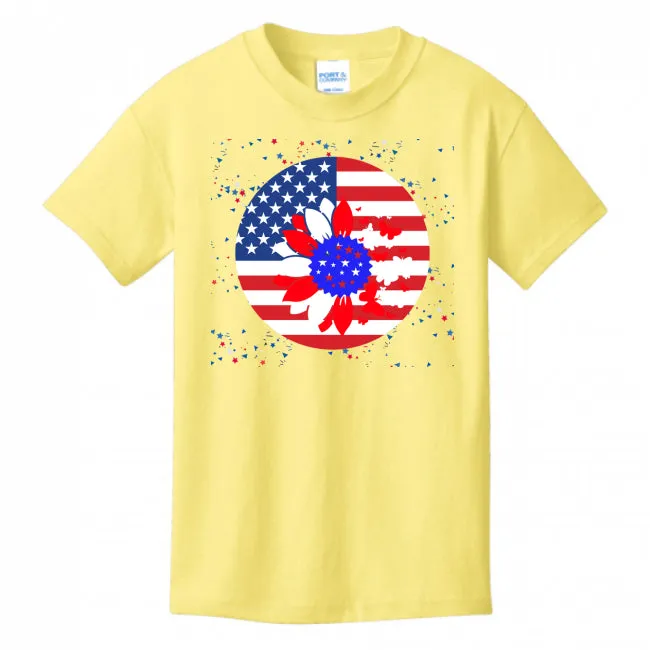 Petal Flag Girl's T-shirt - Ships from The US