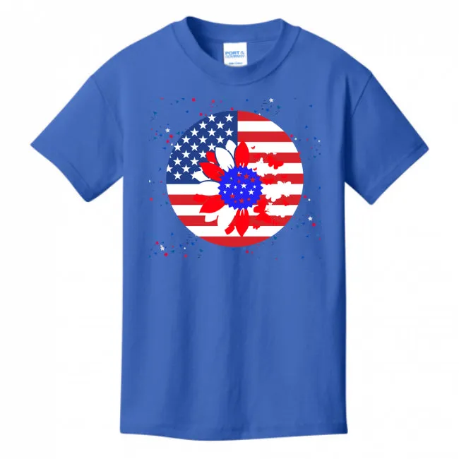 Petal Flag Girl's T-shirt - Ships from The US