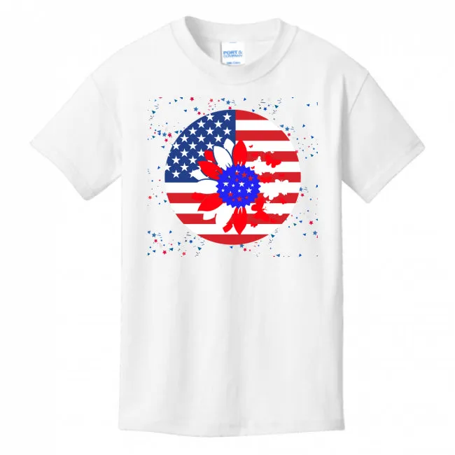 Petal Flag Girl's T-shirt - Ships from The US