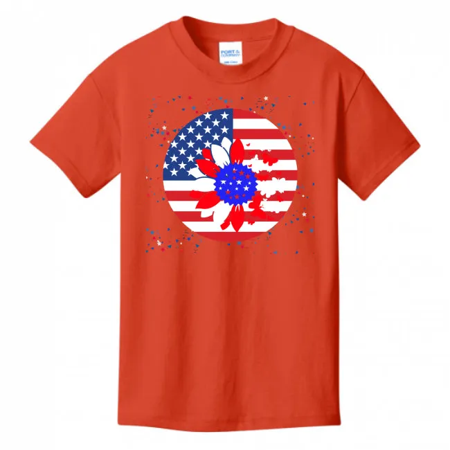 Petal Flag Girl's T-shirt - Ships from The US