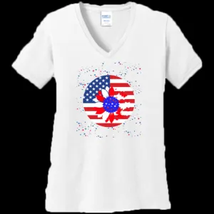 Petal Flag Women's V-Neck Tee - Ships from The US