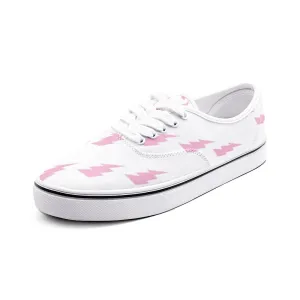 Pink Lightning Unisex Canvas Sneakers