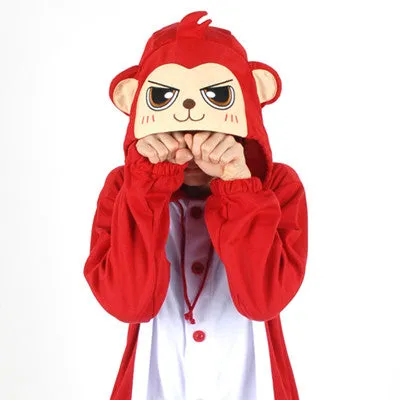 PITaPATs onesie animal jumpsuit costume - long sleeve red monkey