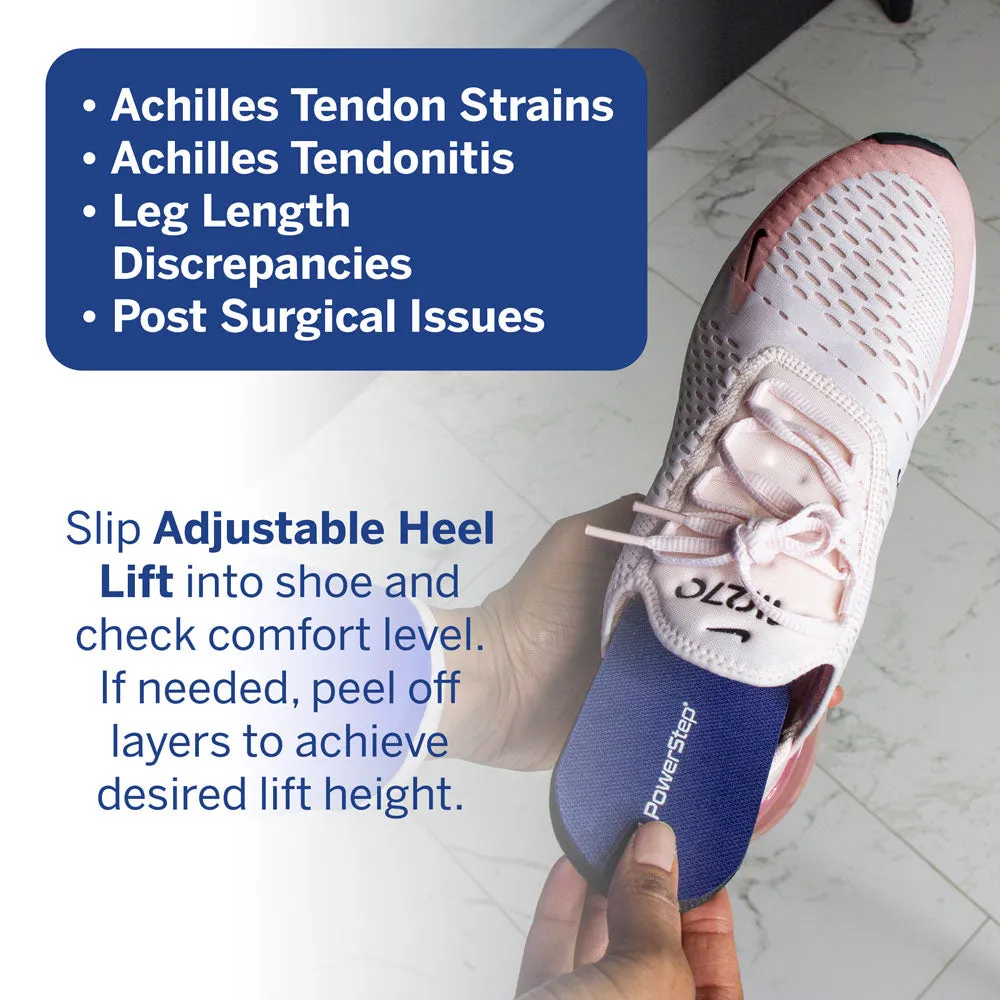 PowerStep Adjustable Heel Lift | Heel Cushion for Heel Pain & Heel Height Adjustment