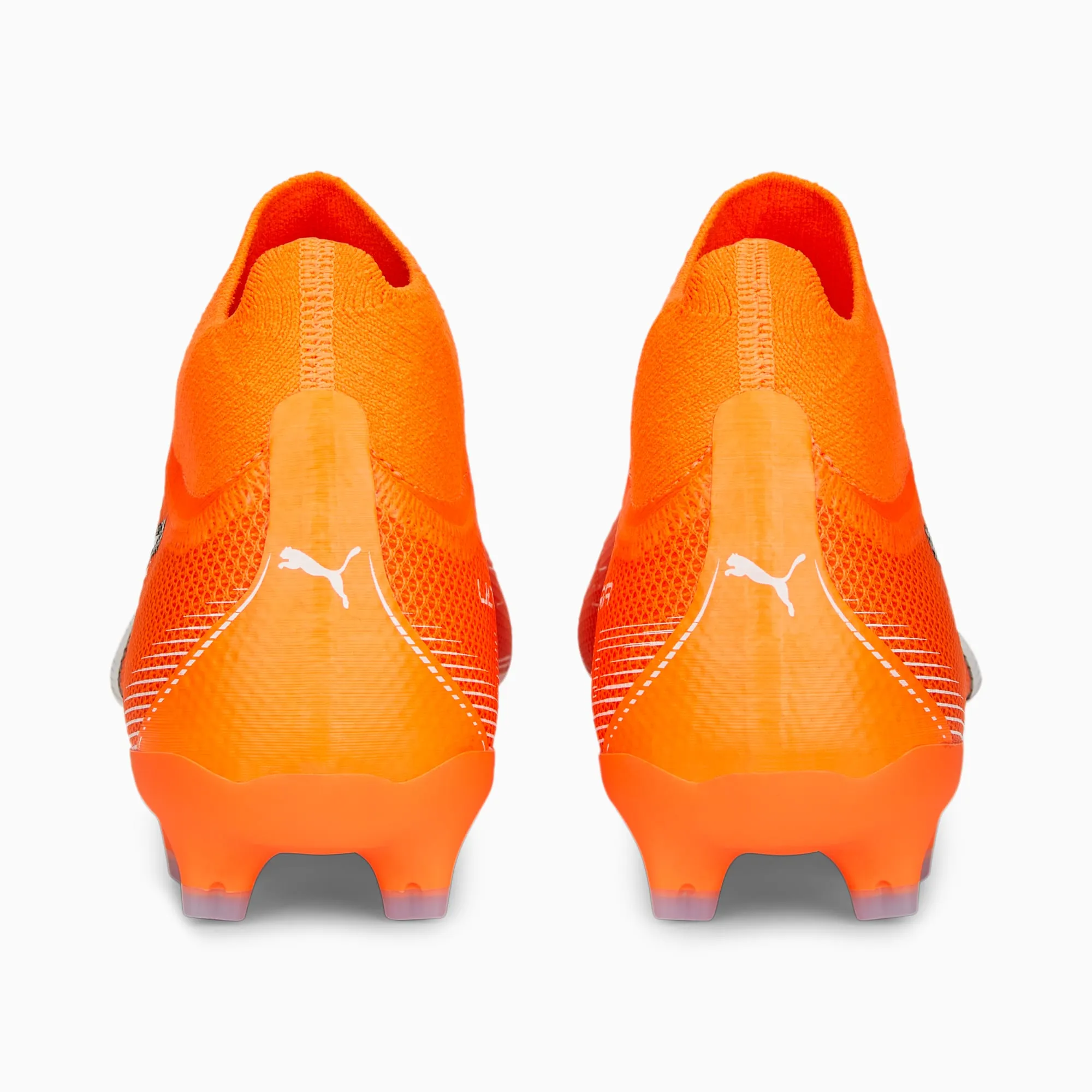 Puma Ultra Match  Lace Less FG/AG Soccer Cleats 107243 01  ULTRA ORANGE-PUMA WHITE-BLUE GLIMMER