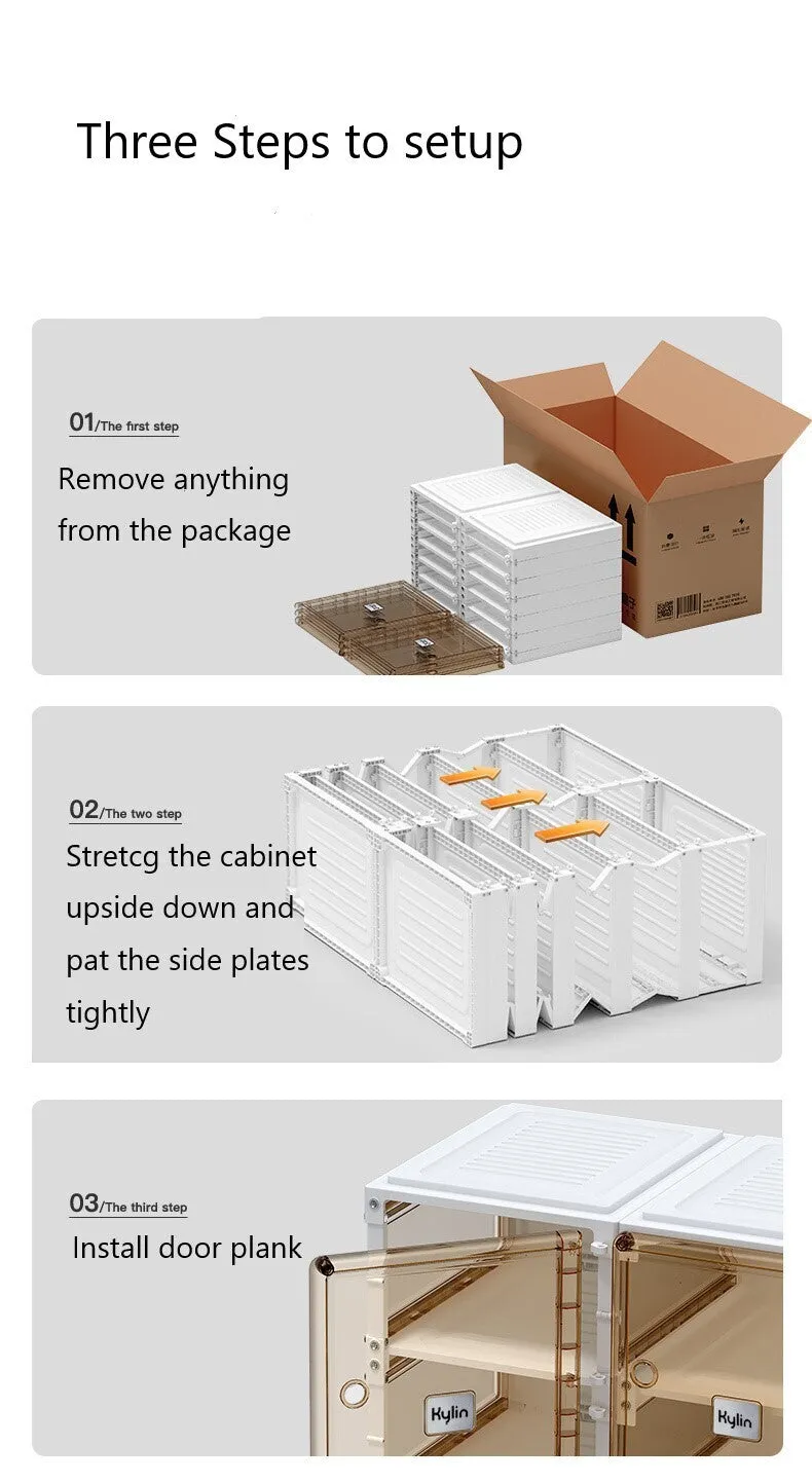 QuickFold 12-Grid Shoe Box, Large Capacity, PP Material - Kylin