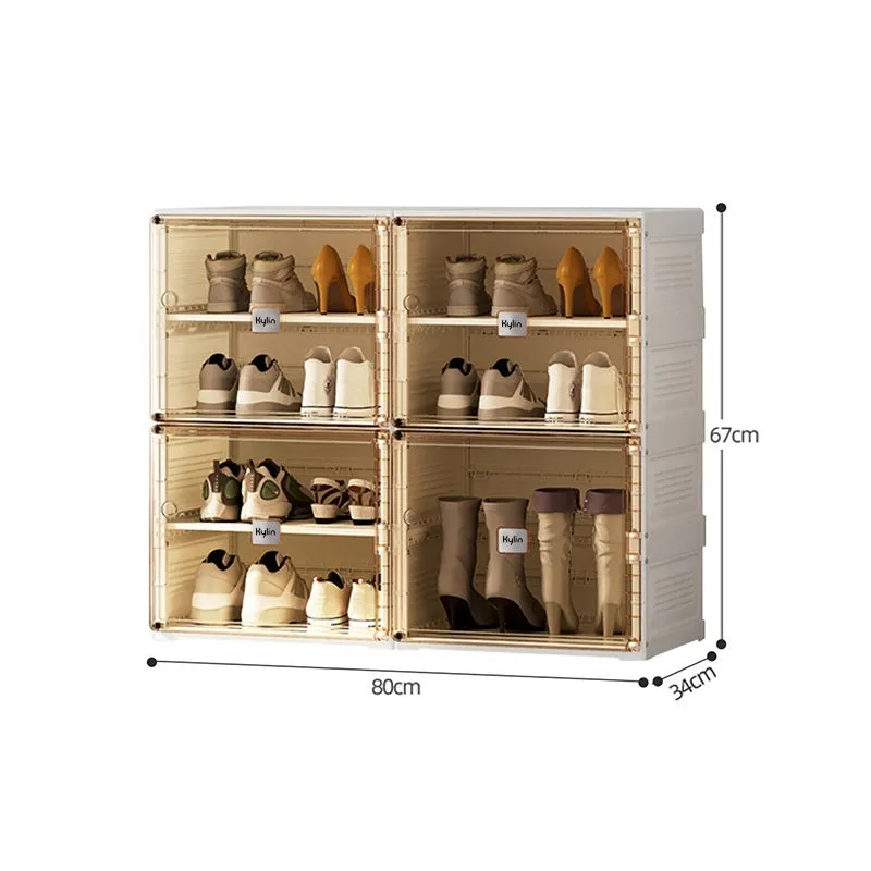 QuickFold 2 Column 7 Grids Folding Shoe Cabinet, Kylin