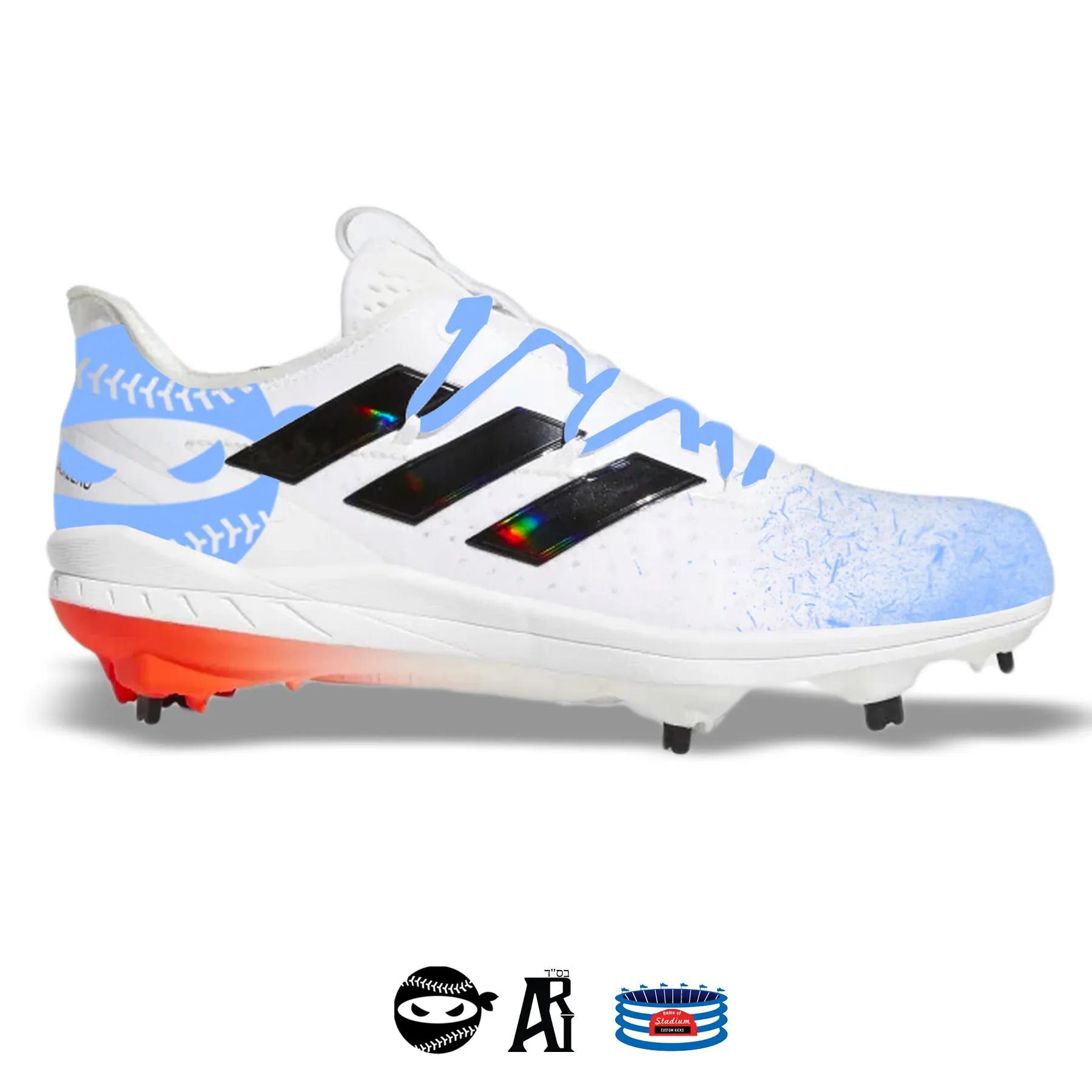 "Pitching Ninja Blizzard" Adidas Afterburner 8 Cleats