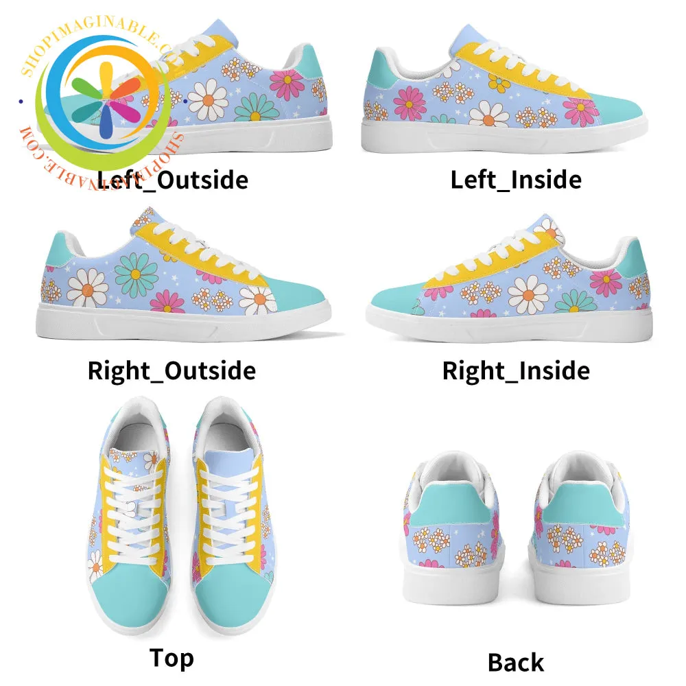 Retro 80's Daisy Skateboard Shoes