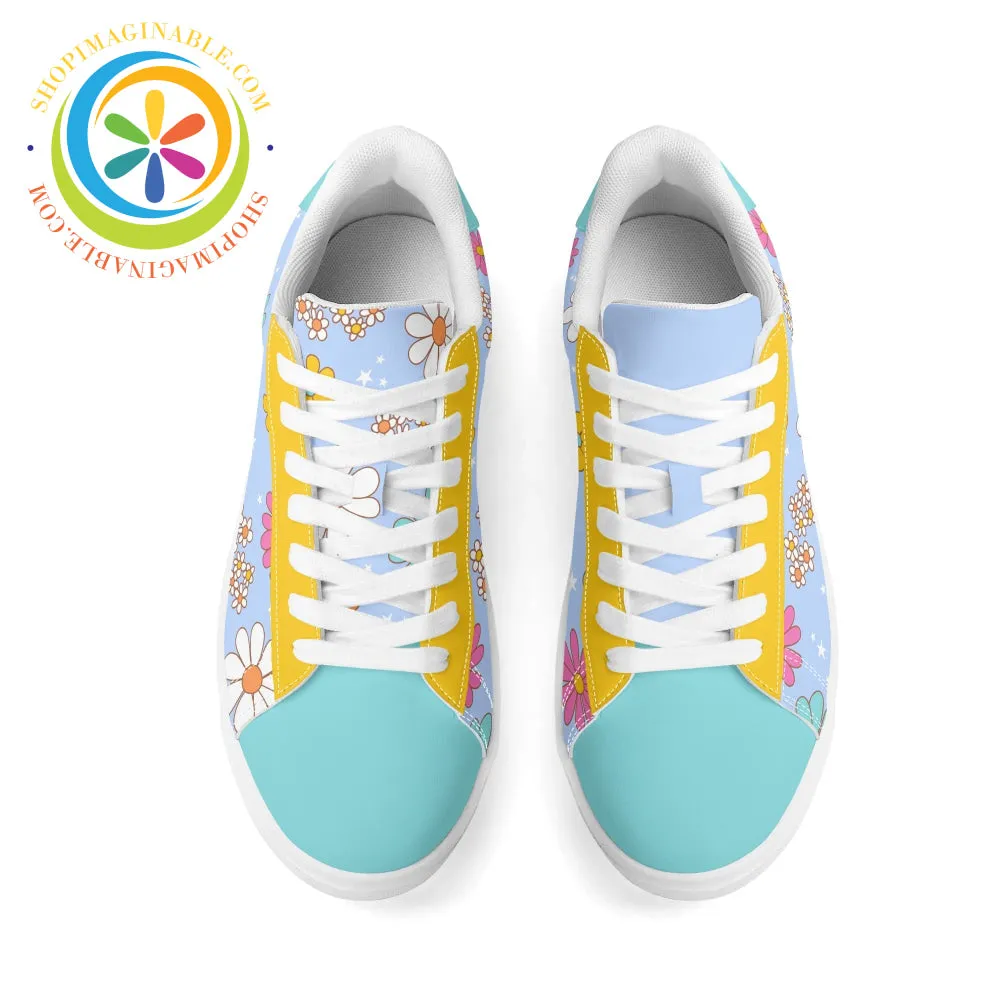 Retro 80's Daisy Skateboard Shoes