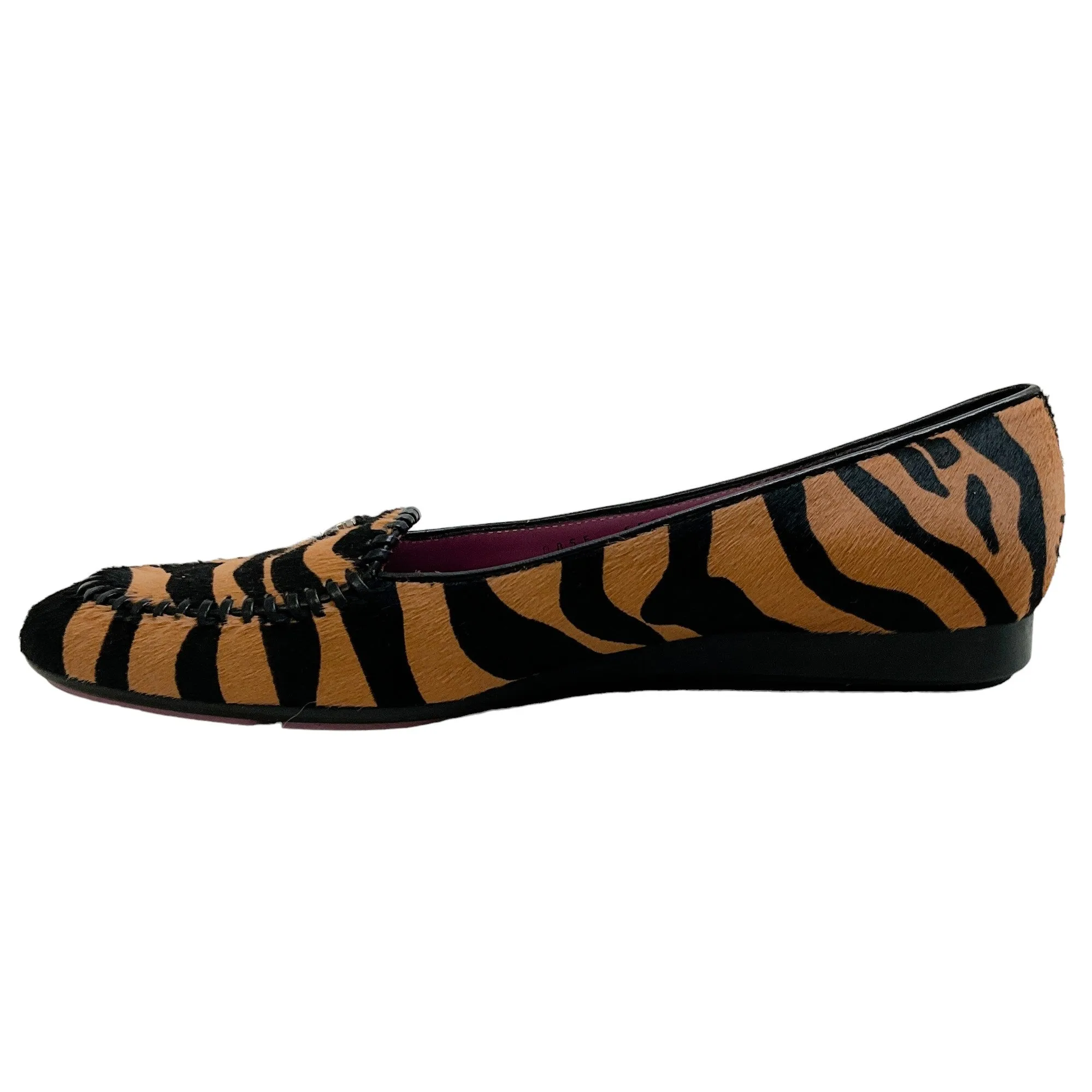 Salvatore Ferragamo Zebra Print Pony Hair Flats