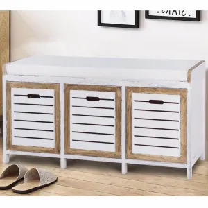 Shoe Stool Storage Rack Bench 3 Storage Organizer