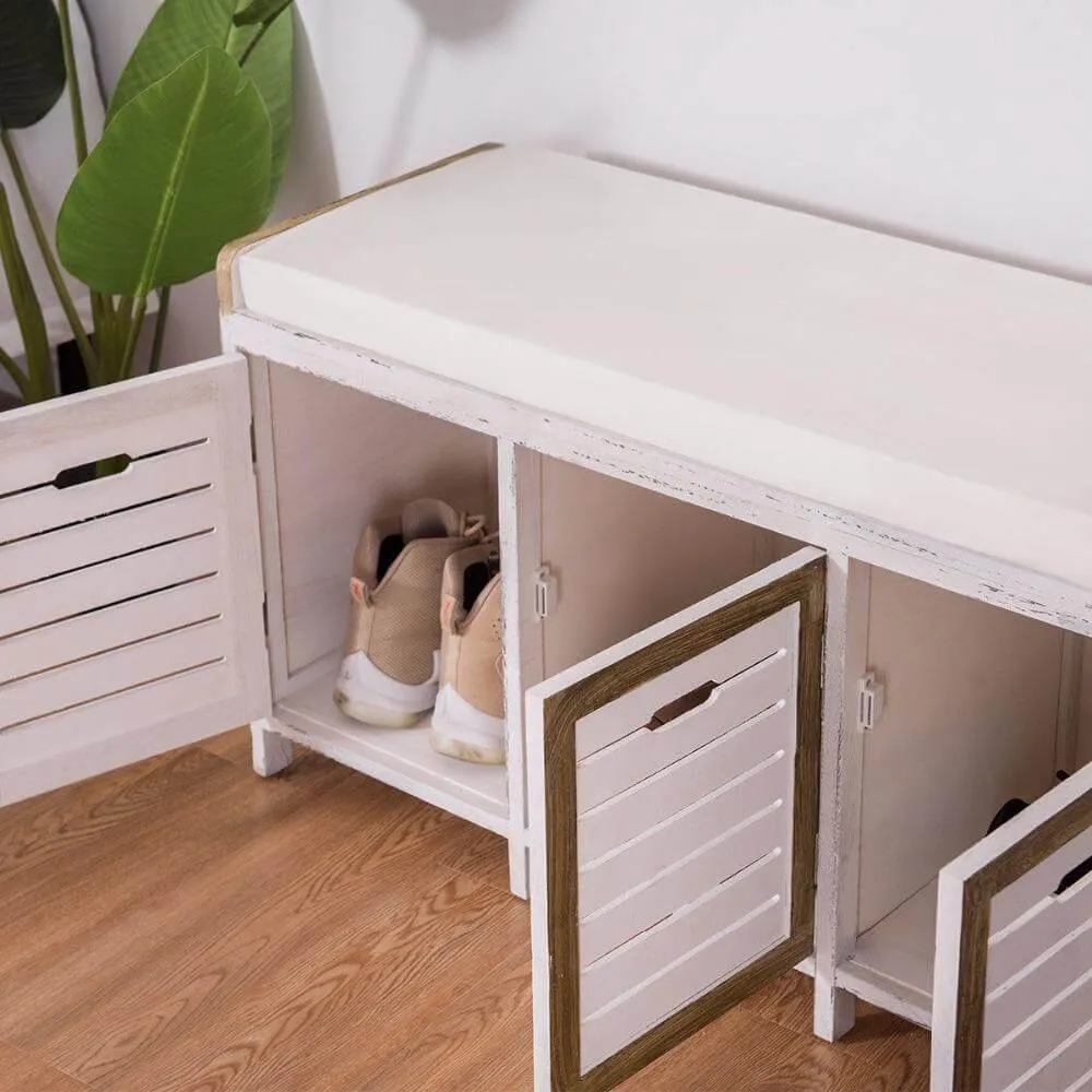 Shoe Stool Storage Rack Bench 3 Storage Organizer