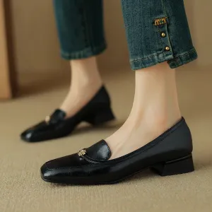 Simple and Casual Genuine Leather Shoes for Women