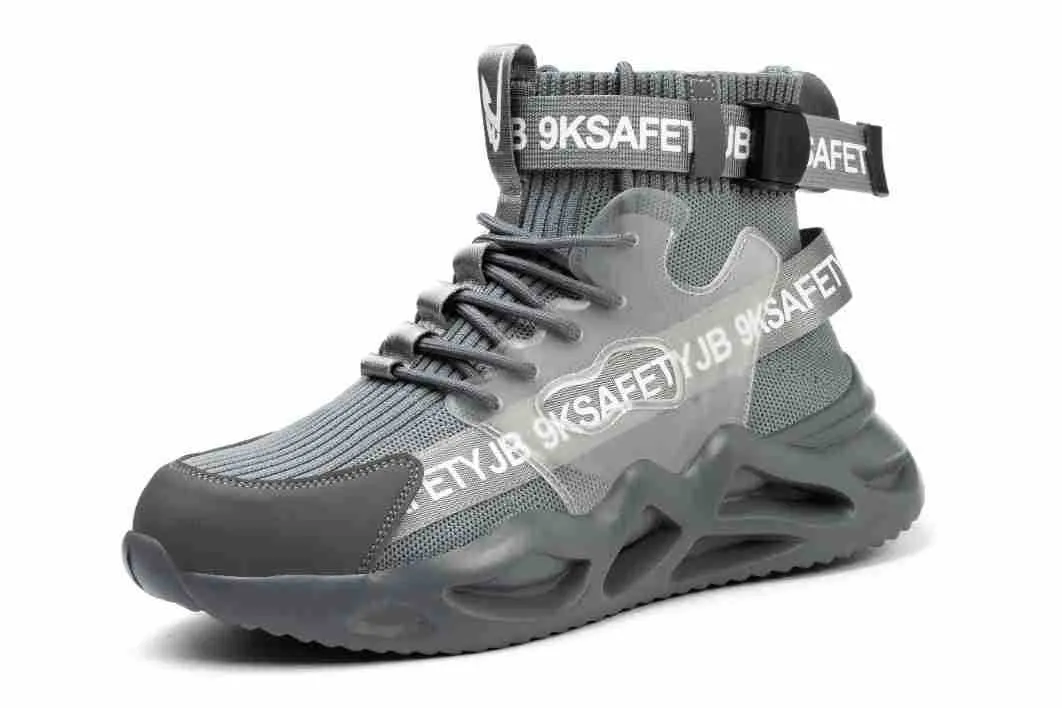 Steel Toe Shoes for Men Work Safety Footwear Resistant Slip Puncture-Proof Industrial Breathable Comfortable Steel Toe Sneakers