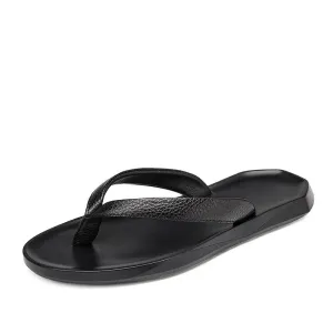 Summer Beach High Quality Genuine Leather Slippers Flip Flop Comfortable Lightweight Outdoor Men Shoes