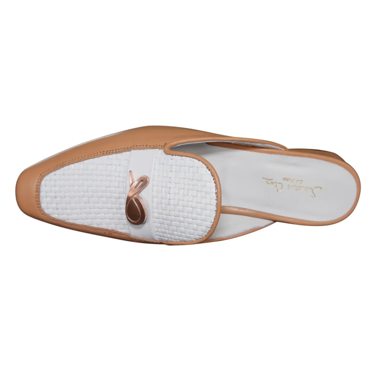 Tan Tessere Yellow Gold Slipper