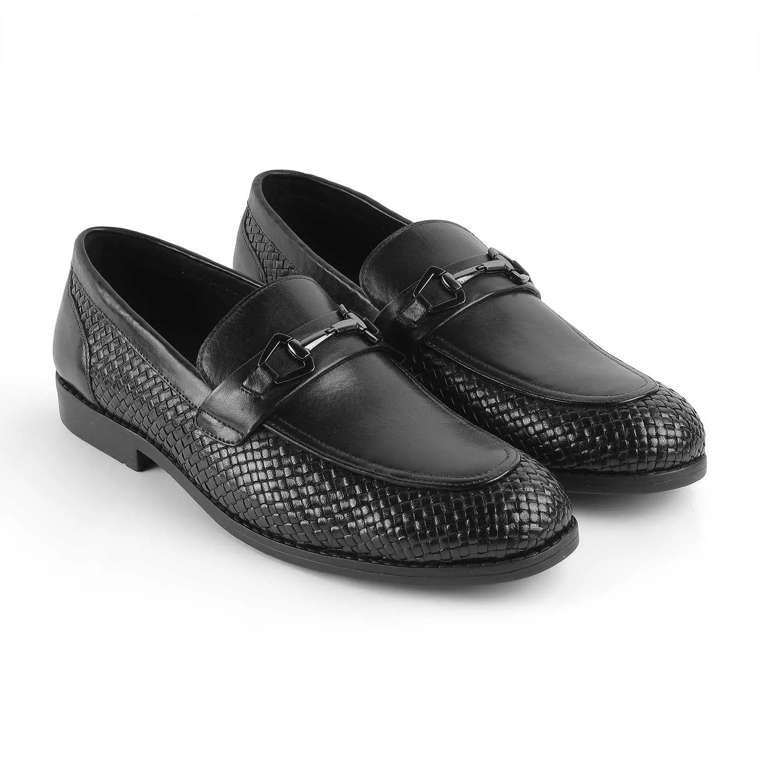 Tresmode Julio Black Men's Leather Loafers