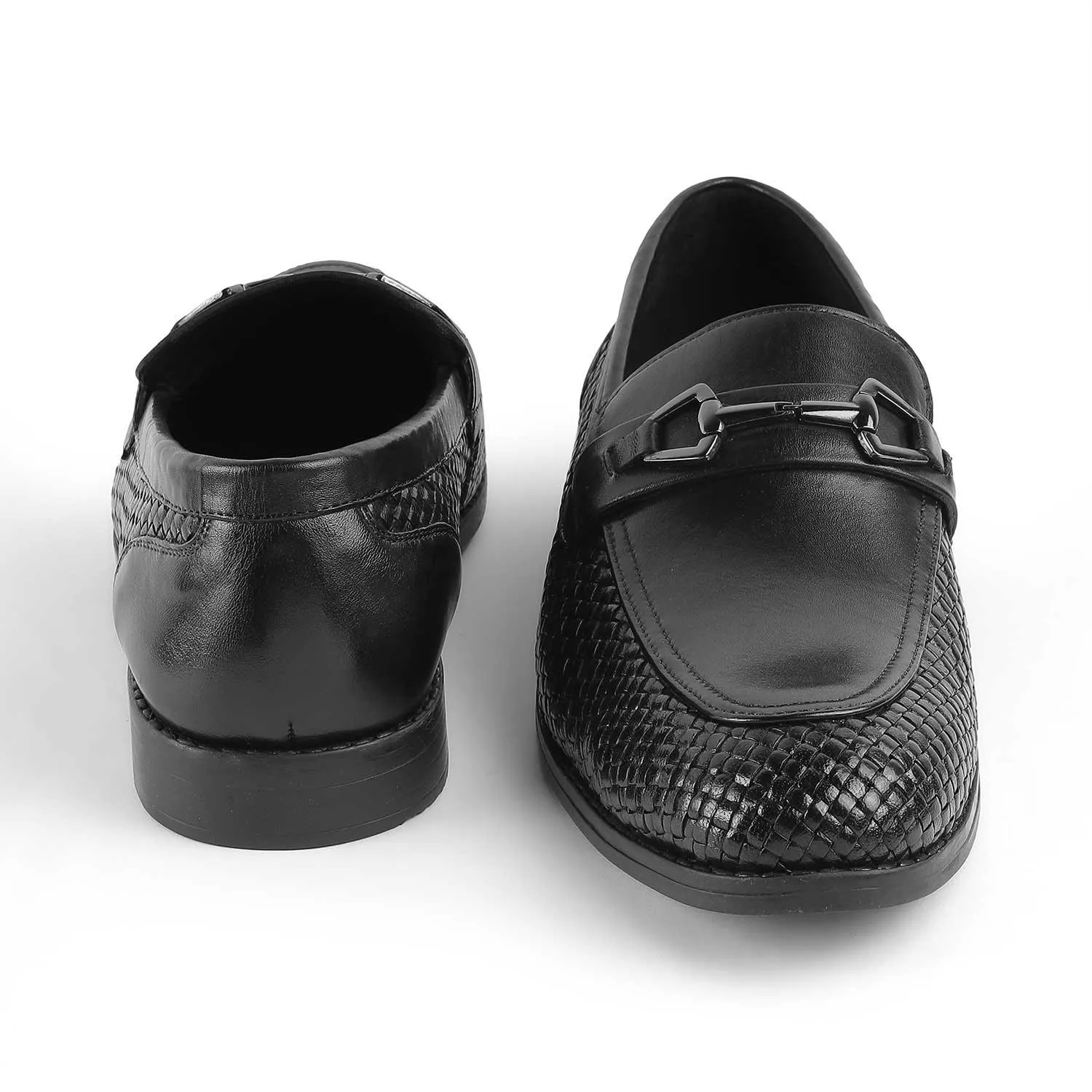 Tresmode Julio Black Men's Leather Loafers