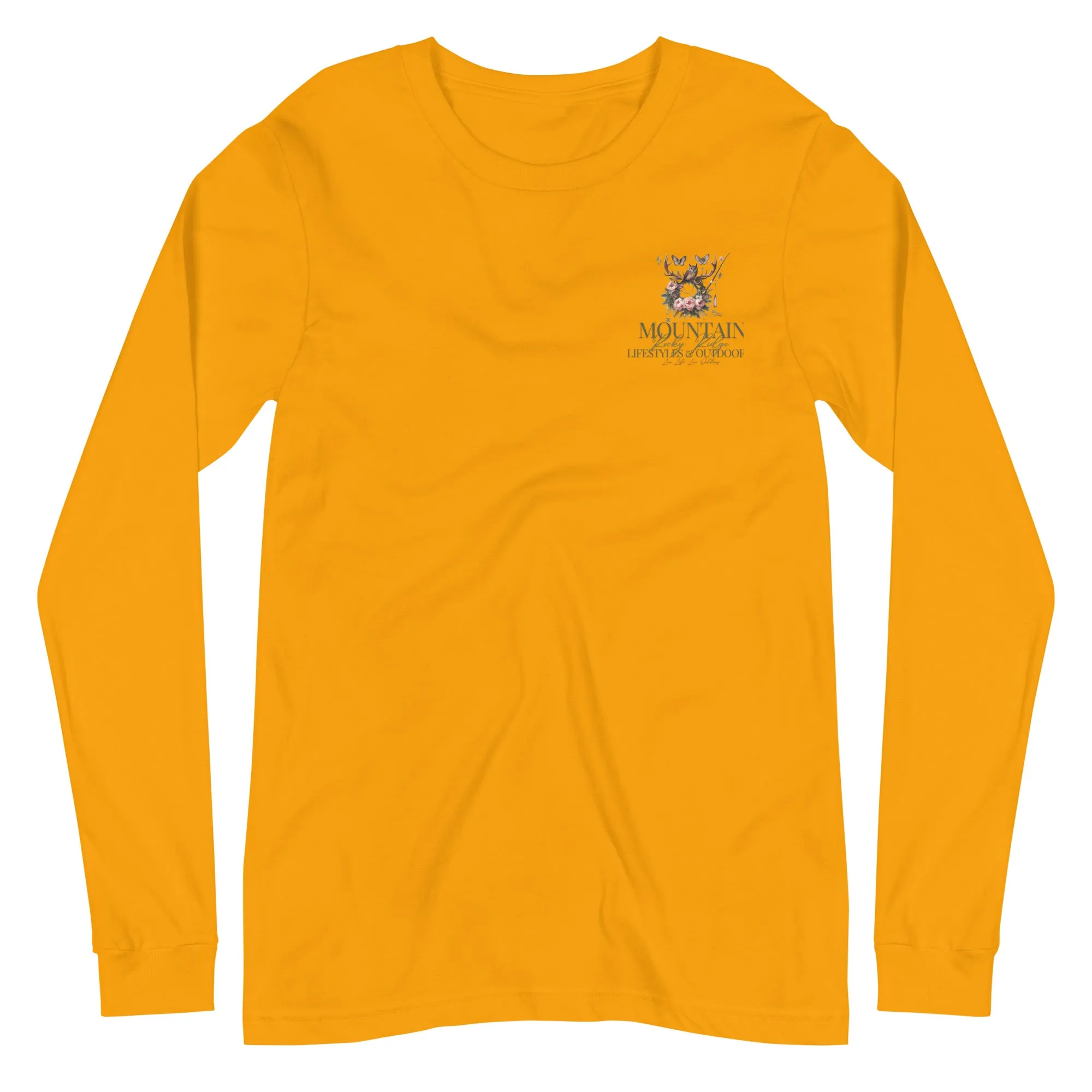 Unisex Long Sleeve Tee Exclusive Love Life Live Outdoors MRRL&O Print Designs