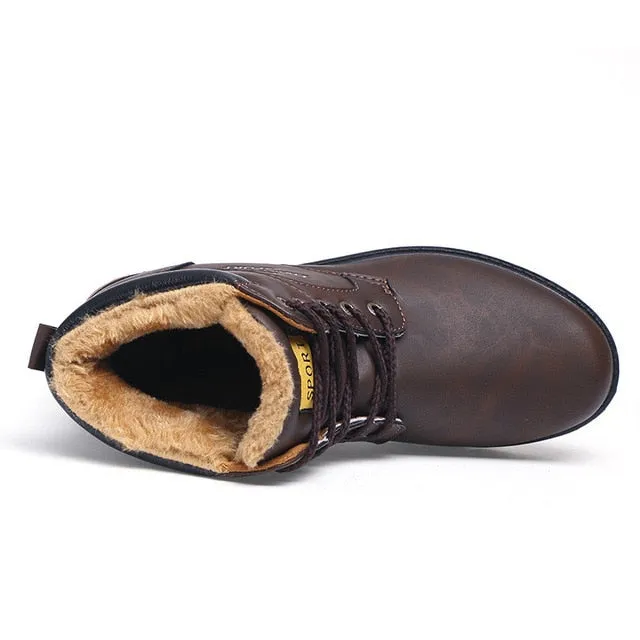 Warm Winter High Quality PU Leather Anti Skid Boots