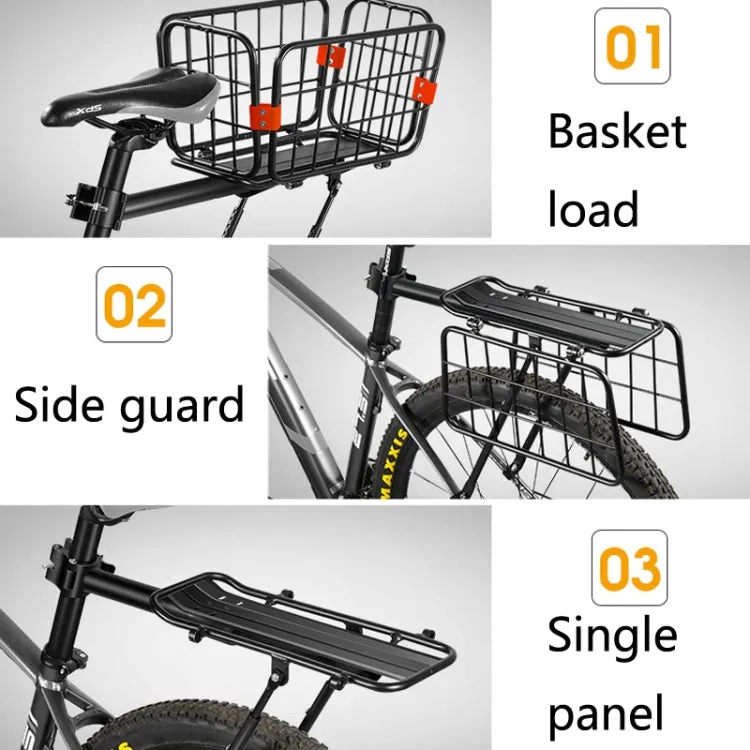 WEST BIKING YP0712030 Bicycle Aluminum Alloy Rack Cart Basket Mountain Bike Back Seat With Basket(Black)