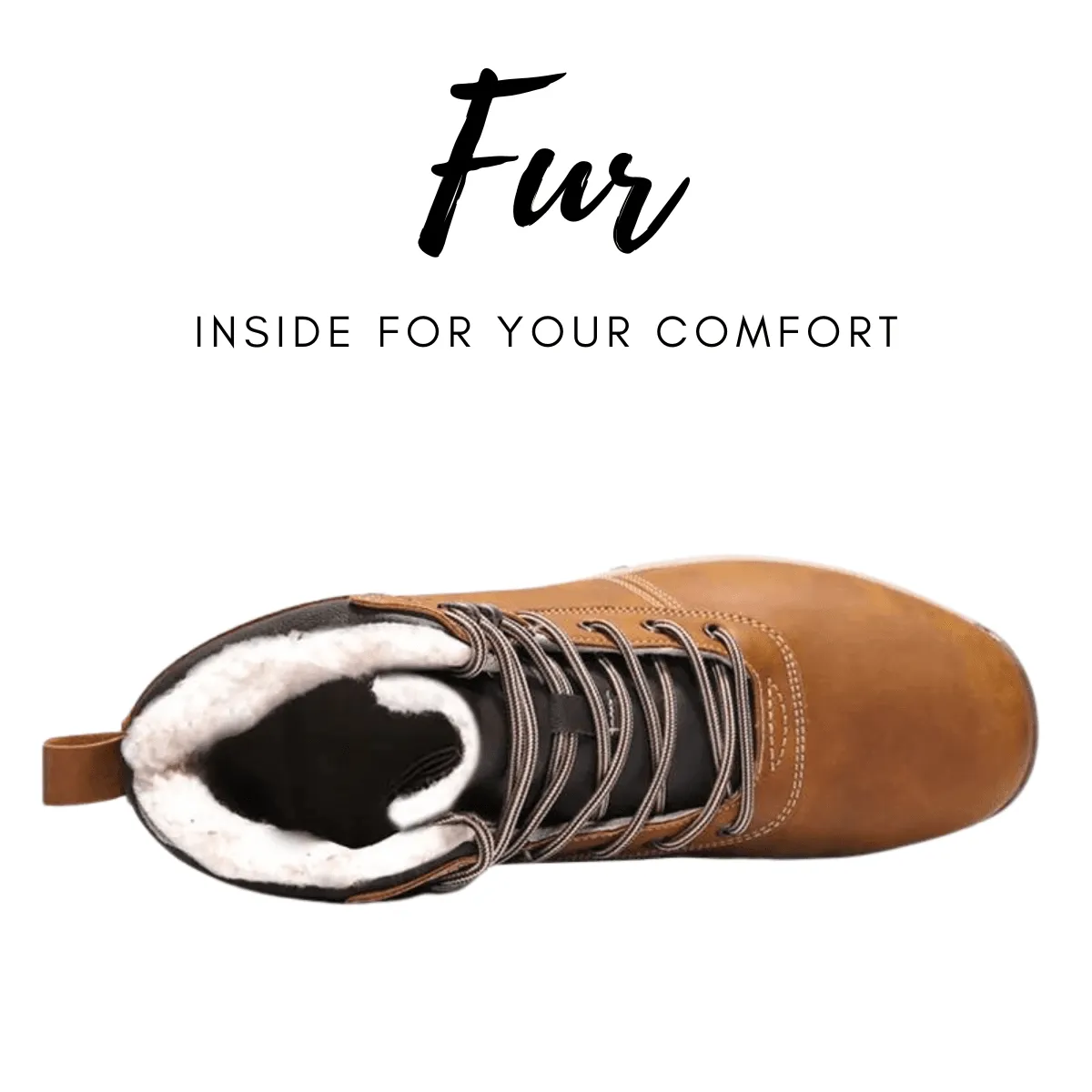 Winter Warm Genuine Leather Fur Lined Ankle Boots For Men