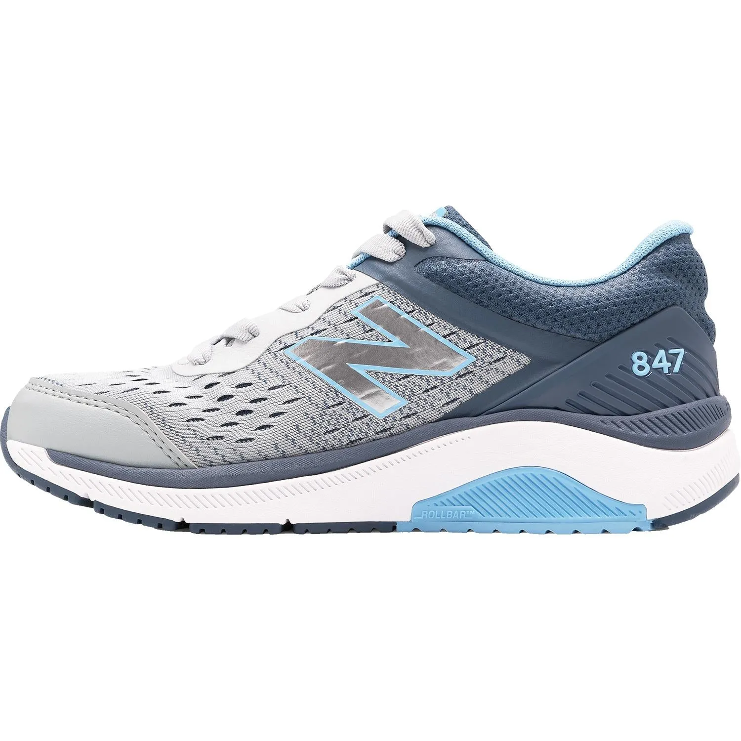 Women's New Balance WW847LG4 Walking Shoes Light Aluminum/Vintage Indigo Synthetic