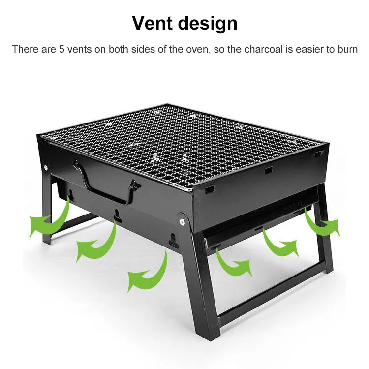 Wrought Iron Barbecue Thickened Folding Barbecue 36x28.5x7cm